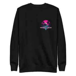 Magnetic Media Logo on the Left Chest Unisex Premium Sweatshirt