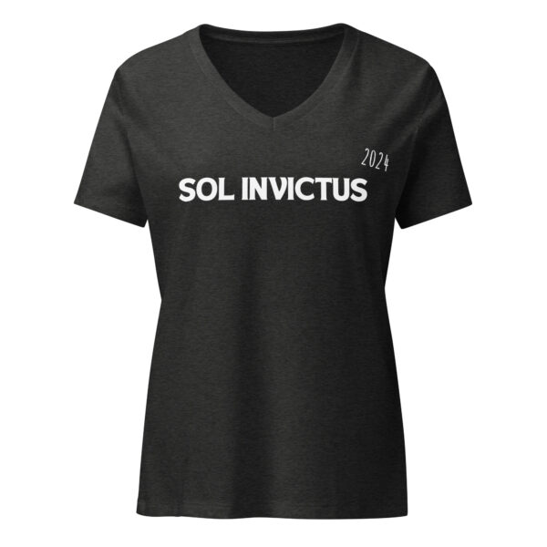 Sol Invictus 2024 women's v-neck T-shirt front dark grey