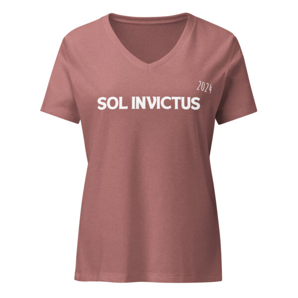 Sol Invictus 2024 women's v-neck T-shirt front mauve