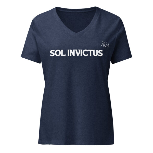 Sol Invictus 2024 women's v-neck T-shirt front navy