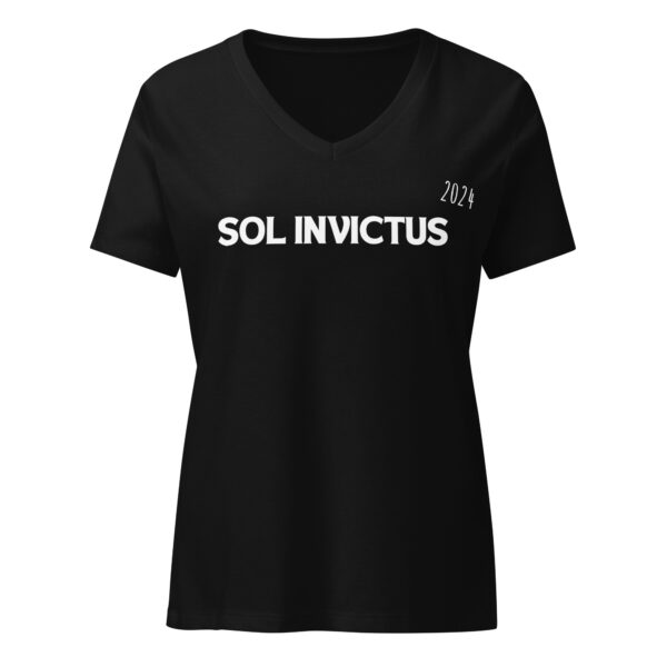 Sol Invictus 2024 women's v-neck T-shirt front black