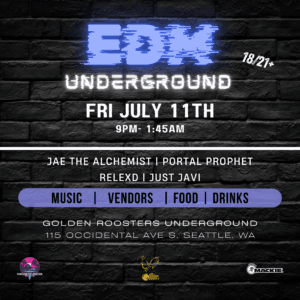EDM Underground in Seattle EDM nightlife music event in Seattle WA at Golden Roosters Underground by Magnetic Media