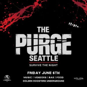 The Purge Seattle Rave EDM music event at Golden Roosters Underground on Saturday June 6th 2025 by Magnetic Media Group