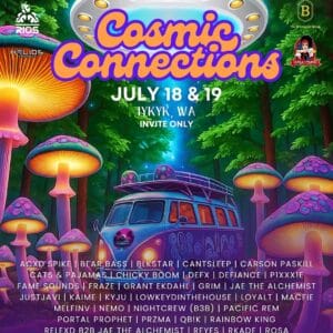Cosmic Connections EDM music festival July 18 and 19 by Magnetic Media and Helios Immersive in Auburn WA