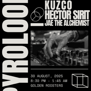 PYROLOOP house EDM event at Golden Roosters on August 30th 2025 by Magnetic Media