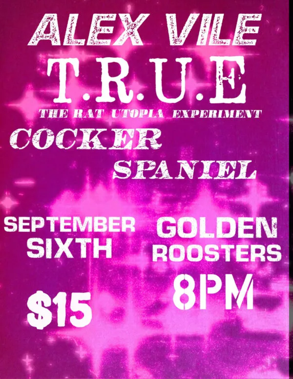 Punk show live music on September 6th 2025 at Golden Roosters Underground by Magnetic Media